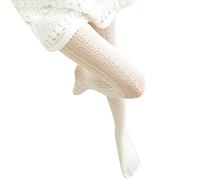 Exquisite Lace & Floral Pattern Tights for Women - Soft Cotton Cable Knit, Breathable Winter Leggings, Striped Woolen Tartan Ribbed Designs for Ladies Spotty Knitted with Mesh Laundry Wash Bag