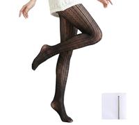 Exquisite Lace & Floral Pattern Tights for Women - Soft Cotton Cable Knit, Breathable Winter Leggings, Striped Woolen Tartan Ribbed Designs for Ladies Fashion Spotty Knitted with Mesh Laundry Wash Bag