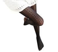 Exquisite Lace & Floral Pattern Tights for Women - Soft Cotton Cable Knit, Breathable Winter Leggings, Striped Woolen Tartan Ribbed Designs for Ladies Spotty Knitted with Mesh Laundry Wash Bag