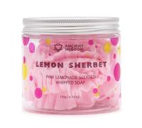 Exquisite Lemon Sherbet Whipped Soap 120g - Luxurious Pink Lemonade Scent, Vegan, Cruelty-Free, Paraben-Free, Moisturizing Bath Experience