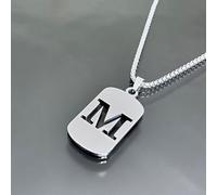 Exquisite Letter Necklace Made of Durable in Silver for Men and Women with Adjustable Length from 41 to 50 cm as Personal (Letter of F)