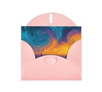 Exquisite Lonely Boat Greeting Card With Pink Envelope Suitable For Various Celebratory Occasions Use