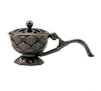 Exquisite Lotus Shape Incense Burner with Handle, Perfect for Creating a Calm Environment During Meditation