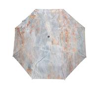 Exquisite Marble Granite Copper Metallic Automatic Foldable Umbrella UV Protection Auto Open Close Folding Sun Blocking Umbrellas for Travel Women Boys Girls