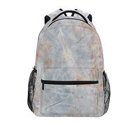 Exquisite Marble Granite Copper Metallic Shoulder Backpack Student Bookbags for Travel Kid Girls Boys