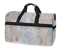 Exquisite Marble Granite Copper Metallic Sports Swim Gym Bag with Shoes Compartment Weekender Duffel Travel Bags Handbag for Women Girls Men
