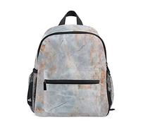 Exquisite Marble Granite Copper Metallic Toddler Backpack Bookbag Mini Shoulder Bag for 1-6 Years Travel Boys Girls Kids with Chest Strap Clip Whistle