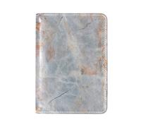 Exquisite Marble Granite Copper Metallic USA Passport Holder Real Leather Cover Case for Travel Men Women