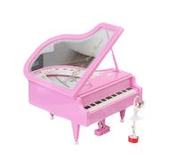 Exquisite Mechanism Music Box Retro Classic Rotating Dancer Piano Clockwork Hand Crank Valentine Gift Valentine's Day Wind-up Clockwork Toy