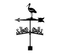 Exquisite Metal Bracket Garden iron weathervane Flower Grower Weather Vane Mount Yard Stainless Steel Weathervane Retro Durable Scene Decorative Wind Direction Indicator Mea