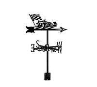 Exquisite Metal Weather Vane Hollow Carved Wind Direction Indicator for Outdoor Garden Roof Mount Yard Paddock Decoration with Wall Fixing Crafts Ornaments,Style 3