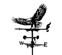 Exquisite Metal Weather Vane Ornament Bald Eagle Weathervane in Garden Stainless Steel Decorations Wind Direction Indicator for Outdoor Farm Yard Gazebo