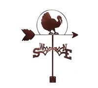 Exquisite Metal Weather Vane Ornament Eagle Dragonfly Turkey Weathervane Wind Direction Indicator Stainless Steel Weathercock with Anti-Rust Coating Garden Stake Art D