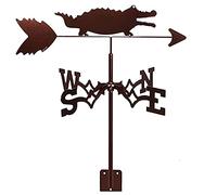 Exquisite Metal Weather Vane Ornament Garden Weathervane Durable Stainless Steel Wind Direction Indicator for Outdoor Roof Mount Yard Indicating