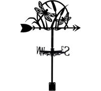 Exquisite Metal Weather Vane Ornament Metal Weathervane with Arrow Ornament, Garden Stake Weather Vane Wind Vane Professional Measuring Tool Wind Direction Indicator Garden Yard Roof Mount dragonfly