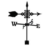 Exquisite Metal Weather Vane Ornament Metal Weathervane with Arrow Ornament, Garden Stake Weather Vane Wind Vane Professional Measuring Tool Wind Direction Indicator Garden Yard Roof Mount E