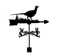 Exquisite Metal Weather Vane Ornament Sheep Pheasant Dalmatian Stainless Steel Weathervane Wind Direction Indicator Easy To Assemble Bracket Outdoor Garden Court