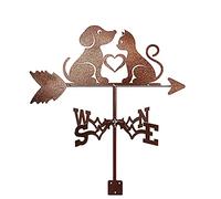 Exquisite Metal Weather Vane Ornament Vanes Stainless Steel Weathervane Measuring Tools Wind Direction Indicator Creative Sculptures Weathercock Outdoor Gardens Iron Art Ho