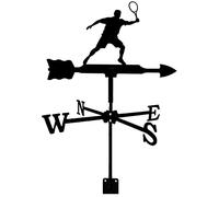Exquisite Metal Weather Vane Ornament Weathercock Farmhouse Stainless Steel Weathervane Wind Direction Indicator for Outdoor Roof Garden Mount Yard Decor