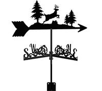 Exquisite Metal Weather Vane Ornament Weathervane for Roof Wind Direction Indicator Retro Garden Shape Weathercock