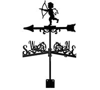 Exquisite Metal Weather Vane Ornament Weathervane Fox Pattern Decorative Garden Yard Wind Direction Indicator Weathercock for Sheds