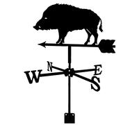 Exquisite Metal Weather Vane Ornament Weathervane Stainless Steel Weather Vane Home Measuring Tool Wind Vane Retro Wind Direction Indicator for Outdoor Garden Decora,C (C)