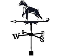 Exquisite Metal Weather Vane Ornament Weathervane Wind Direction Indicator Retro Hollow Carved Design Stainless Steel Black for Garden Backyard Roof