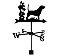 Exquisite Metal Weather Vane Ornament Weathervane Wind Direction Indicator Retro Hollow Carved Design, Stainless Steel Black for Garden Backyard Roof
