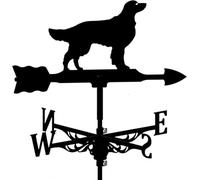 Exquisite Metal Weathervane, Golden Retriever Retro Weather Vane with Roof Mount Roof Garden Decorations for Outdoor Farm Yard Garden Gazebo