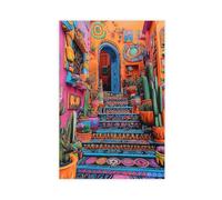 Exquisite Mexican Village Scene Poster Fine Print for Wall Decorative Piece for Home Aesthetics Thoughtful Art Lover Gift