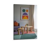 Exquisite Modern Family Canvas Wall Art Picture Print Photo Album-Geometric Art Poster Colorful Shapes Decor for Living Space 16x24inch(40x60cm)