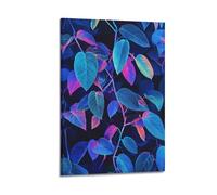 Exquisite Modern Family Canvas Wall Art Picture Print Photo Album-Neon Botanical Poster with Colorful Leaves for Room Decor 20x30inch(50x75cm)