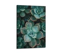 Exquisite Modern Family Photo Album Artwork-Canvas Wall Art Picture Print Minimalist Botanical Poster Succulent Plants Close - Up View