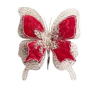 Exquisite Multicolored Three Butterfly Christmas Decorative Ornaments Vividness To The Festival (Multiple Available) Crutches Ornament (C, One Size)