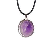 Exquisite Natural Stone Crystal Necklace - Brazil Amethyst Gift for Women's Wellbeing & Spirituality