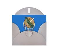 Exquisite Oklahoma State Flag Greeting Card With Gray Envelope Suitable For Various Celebratory Occasions Use