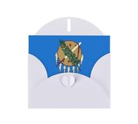 Exquisite Oklahoma State Flag Greeting Card With White Envelope Suitable For Various Celebratory Occasions Use