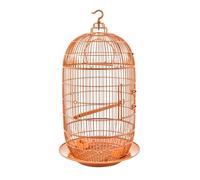 Exquisite Orange Plastic Birdcage: Stylish Hue, Creating A Cozy Bird - Keeping Residence -MetalFrame