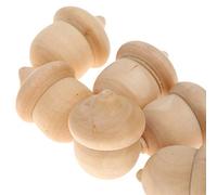 Exquisite Ornaments 10Pcs Wooden Acorns DIY Hand-Painted Crafts Peg Dolls Unfinished Handmade Decor - Acorn Durable and Useful