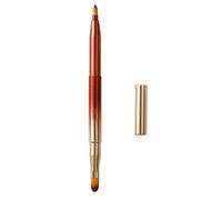 Exquisite Professional Lip Brush Applicators-Retractable Lipstick Brushes- Lipstick Gloss Makeup Brush Tool For Women and Girls (Two-Head-Gradient Red)