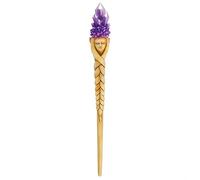 Exquisite Purple & Gold Resin Crystal Goddess Wand - 24cm x 3cm (1 Pc.) - Enchanting & Unique Design, Durable Material - Perfect Garden Decor