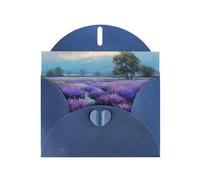 Exquisite Purple Tranquility Greeting Card With Blue Envelope Suitable For Various Celebratory Occasions Use