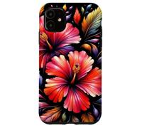 Exquisite Radiant Red Hibiscus Fantasy Bloom Shapes Mania Case for iPhone 11