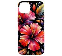 Exquisite Radiant Red Hibiscus Fantasy Bloom Shapes Mania Case for iPhone 14 Plus