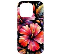 Exquisite Radiant Red Hibiscus Fantasy Bloom Shapes Mania Case for iPhone 15 Pro