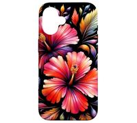 Exquisite Radiant Red Hibiscus Fantasy Bloom Shapes Mania Case for iPhone 16