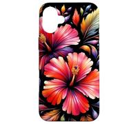 Exquisite Radiant Red Hibiscus Fantasy Bloom Shapes Mania Case for iPhone 16 Plus