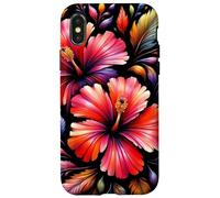 Exquisite Radiant Red Hibiscus Fantasy Bloom Shapes Mania Case for iPhone X/XS
