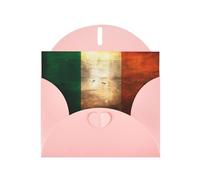 Exquisite Retro Irish Flag Greeting Card With Pink Envelope Suitable For Various Celebratory Occasions Use