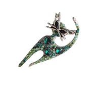 Exquisite Rhinestones Cats Brooch Fashionable Handmade Lapel Pin Breastpin Animal Jewelry Accessories For Women And Men Unique Friend
